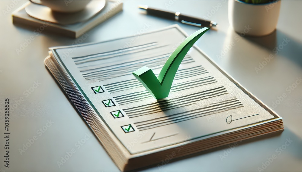 Poster Efficient document review process with visual checklist for project management success