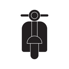 motorbike scooter flat icon vector