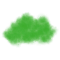 Fototapeta premium Green cloud. Green smoke illustration.