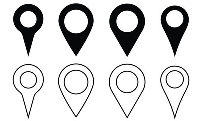 Location icon. Map pin icon set. location marker. location pin. Map pin icon vector illustration eps 10.