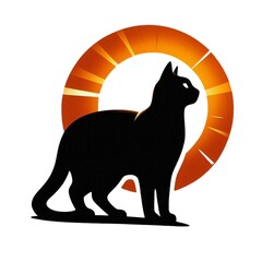 Cat silhouette vector design in a white background  - 1