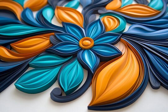 a 2D cartoon illustration of a vibrant stencil art project in progress detailed and creative white background