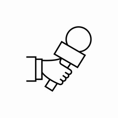 reporter microphone icon sign vector