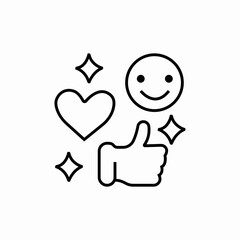 social media reactions icon sign vector