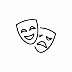 theater drama masks icon sign vector