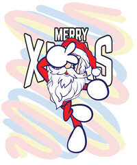 doodle pop art christmas background vector design