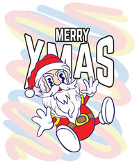 doodle pop art christmas background vector design