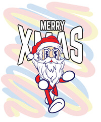 doodle pop art christmas background vector design