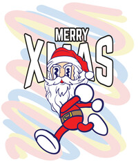 doodle pop art christmas background vector design