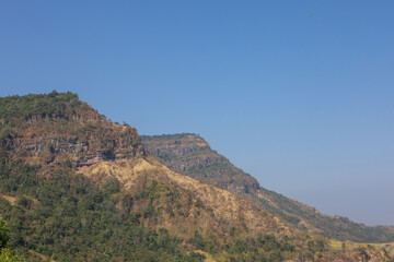 View of landscape mountain and forest at khao kho in thailand