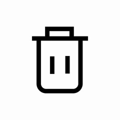 delete garbage bin icon sign vector