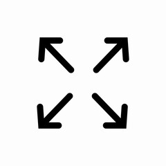 maximize full screen icon sign vector