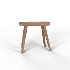 old wooden chair isolated