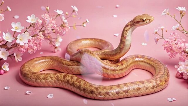 Generative AI snake video for Chinese New Year, Year of the Snake