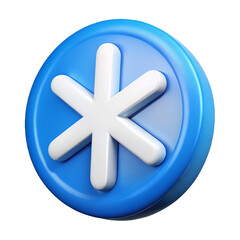 Fototapeta premium Reference Mark 3d cartoon style illustration