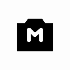 camera manual mode icon sign vector