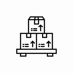 delivery packages palette icon sign vector