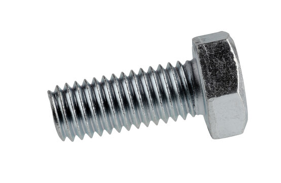 Metal bolt isolated on white background