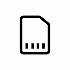 memory card icon sign vector