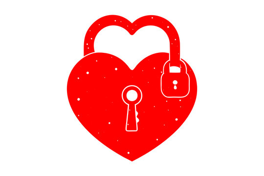 recommend clip art: Valentine Lock and Key | isolated vector illustration on white background