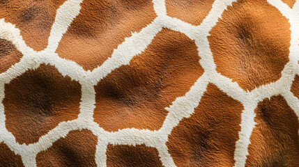 Close up of giraffe skin pattern showcasing unique textures and colors