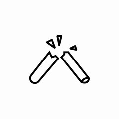 broken cigarette icon sign vector