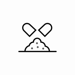 capsule content icon sign vector