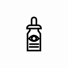 Obraz premium eye drops medicines icon sign vector