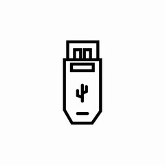 flash drive icon sign vector