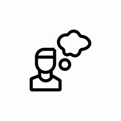 speech bubble mind icon sign vector