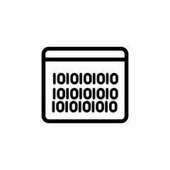 website binary code icon sign vector