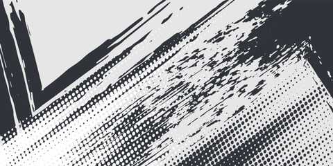 Grain stippled gradient. Faded stochastic dotwork texture. Random grunge noise background.