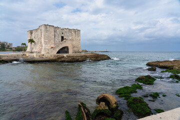 Spanish colonial-era fortress on the Malecón coast of Havana, Cuba.