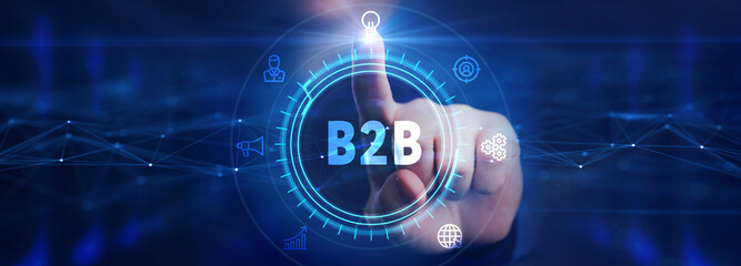 Business, Technology, Internet and network concept. B2B Business company commerce technology marketing concept.