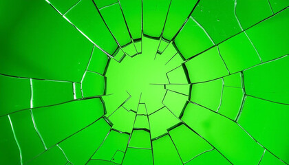 Obraz premium Abstract green glass background texture. AI Generated.