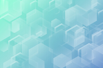 Blue Geometric Hexagon Pattern Background. Abstract Business Banner. Technology Wallpaper. Vector Illustration. Futuristic. Minimal