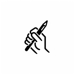 Obraz premium A hand holding a pen with a pencil in it