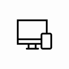 computer phone device icon sign vector