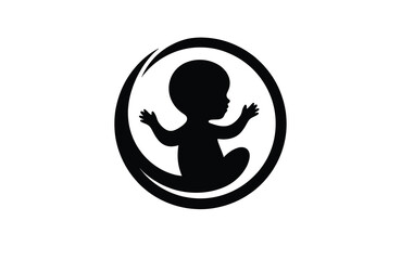 Child silhouette vector illustration art