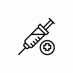 medical injection syringe icon sign vector