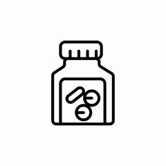 medicines jar icon sign vector