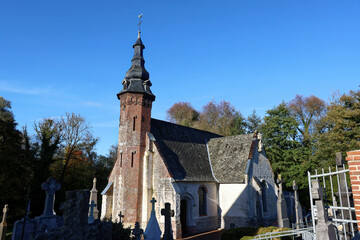 Eglise de Torcy et son beau clocher en briques - Pas-de-Calais - France