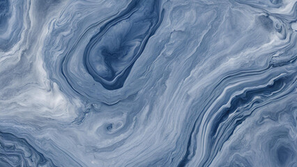 Obraz premium Abstract Blue Marble: A captivating abstract background image featuring swirling, fluid, and organic patterns in shades of blue and white, evoking a sense of depth, movement, and serene beauty. 