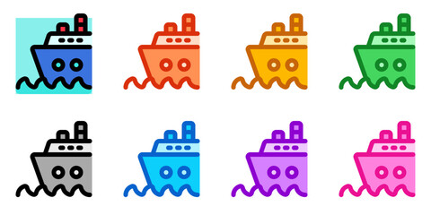 Editable cruise ship vector icon. Part of a big icon set family. Perfect for web and app interfaces, presentations, infographics, etc