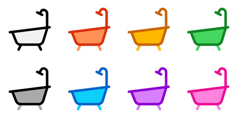 Editable bath tub, bathroom vector icon. Part of a big icon set family. Perfect for web and app interfaces, presentations, infographics, etc