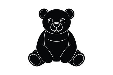 Teddy Bear with Bow Vector Illustration Cute and Cuddly Toy Design for Kids, Gifts, and Heartwarming Decor