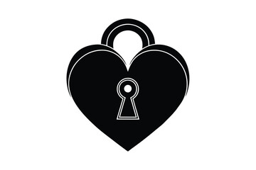 Lock and Key Vector Illustration Minimalist Icon Symbolizing Security, Privacy, and Access in Classic Black and White Design