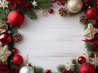Christmas ornaments decoration background photo