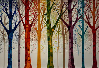 Colorful forest