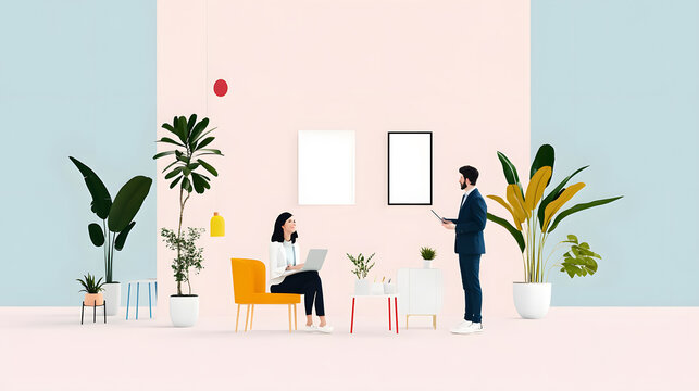 property loan advisor explaining options in modern office setting